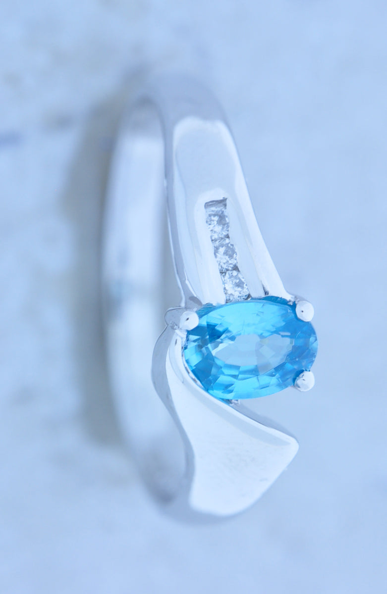アクセサリー Myday Vibrant Blue Zircon Ring 200-1198 – Sink Jewelers