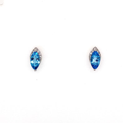 Stunning Blue Topaz Stud Earrings 210-671