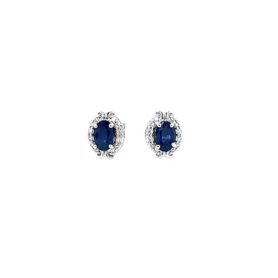 Beautiful Sapphire & Diamond Earrings 210-674