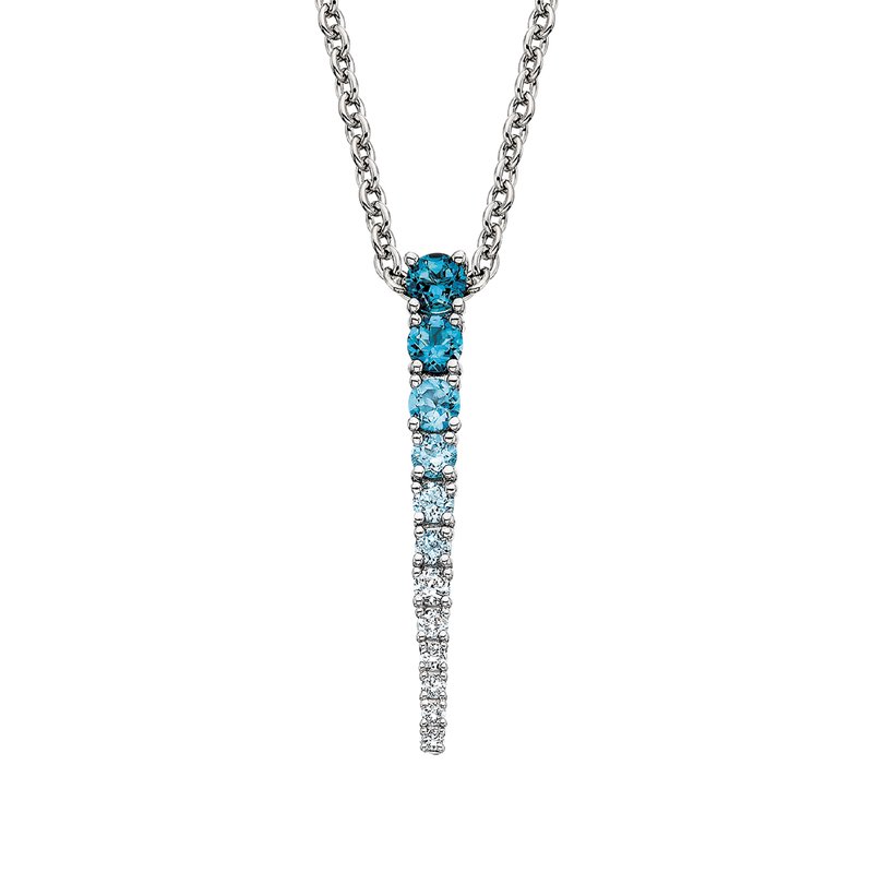 Blue Topaz Icicle Pendant 653-558