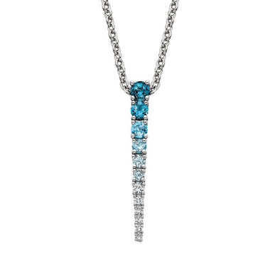 Blue Topaz Icicle Pendant 653-558