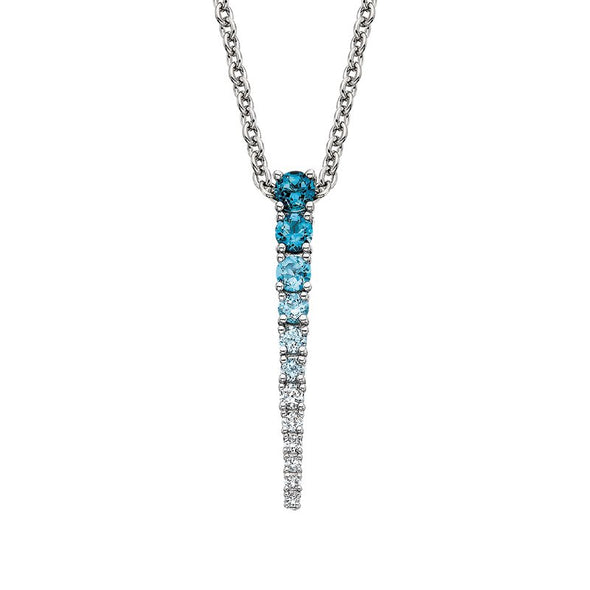 Blue Topaz Icicle Pendant 653-558
