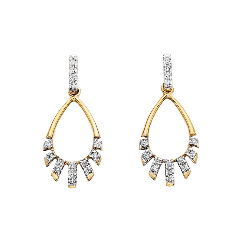 Cool Diamond & Gold Fringe Earrings 150-1158