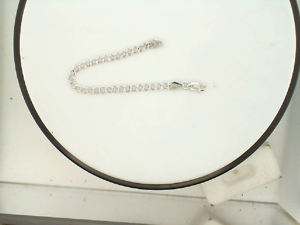 White Sterling Silver Charm Br