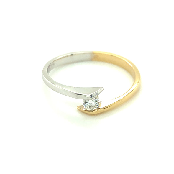 Delicate 2-Tone Diamond Ring 130-775