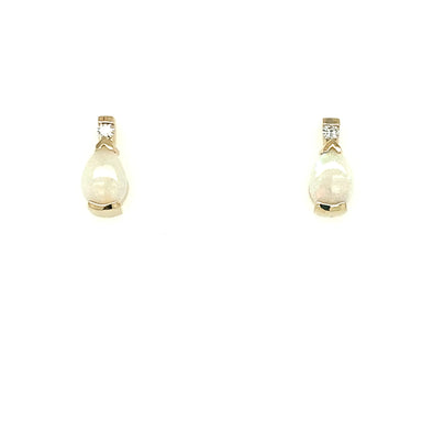 Beautiful Opal & Diamond Earrings210-649