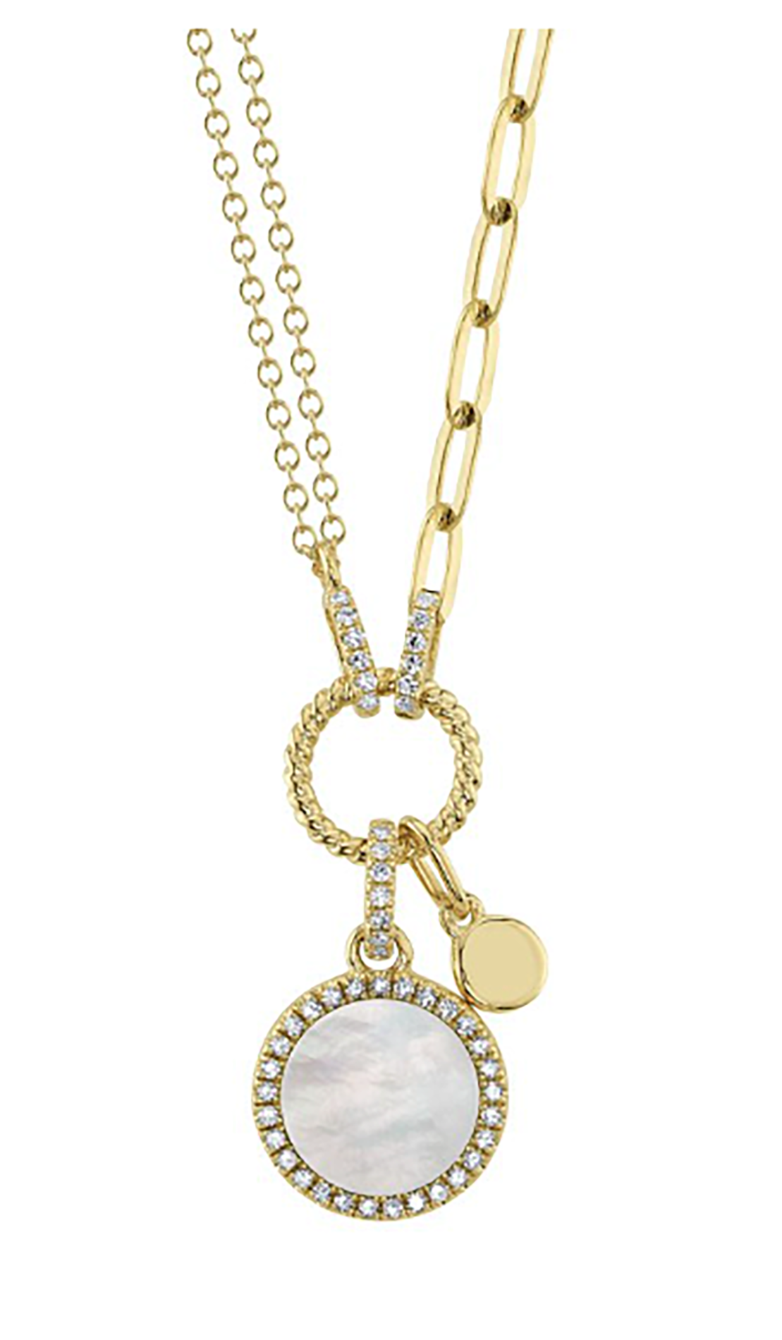 Mother of Pearl & Diamond Necklace 160-1267