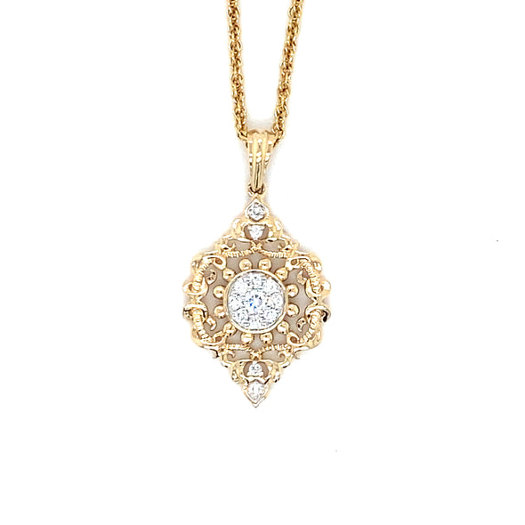 Elegant Filigree Diamond Necklace 160-1165