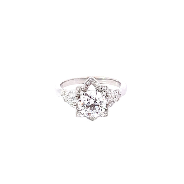 Stunning (LG) Diamond Floral Engagement Ring 100-761