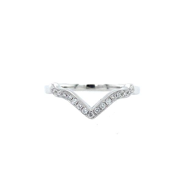 White Gold Contour Wedding Band 110-681