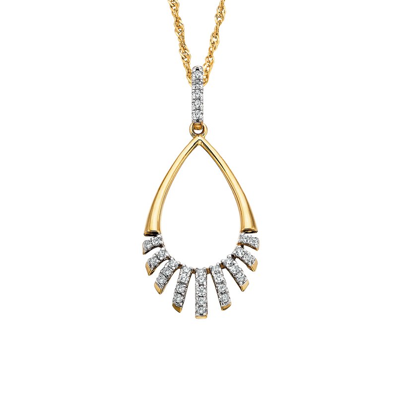 Cool Diamond & Gold Fringe Necklace 160-1284