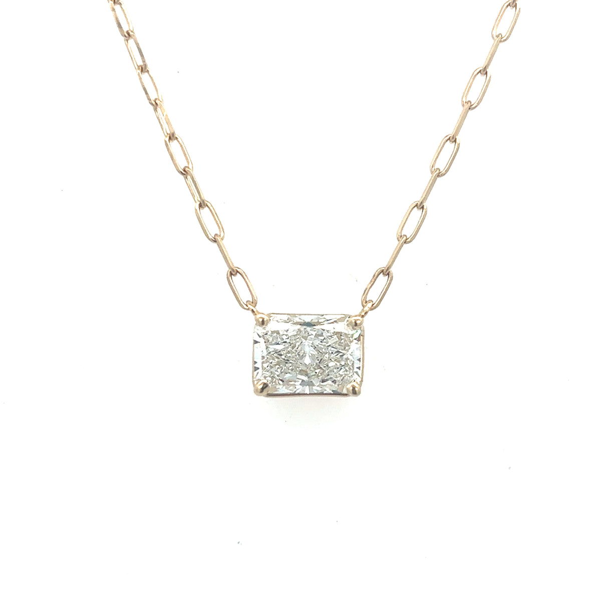 Stunning LG Diamond on Paperclip Chain 165-65