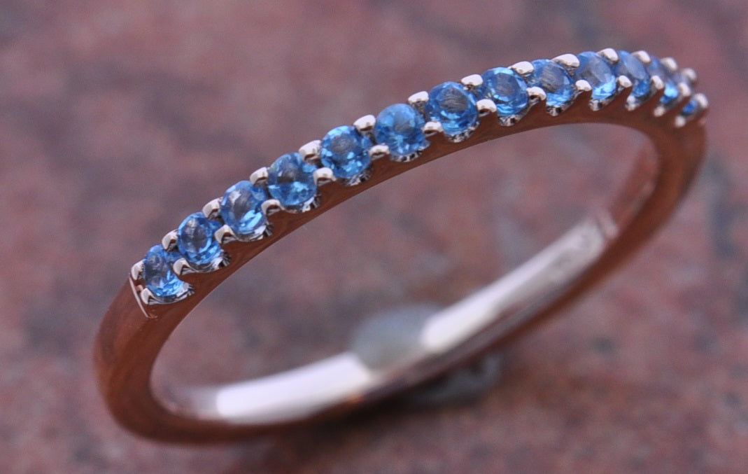 Stackable 14k Rose Gold Topaz Ring 200-1058