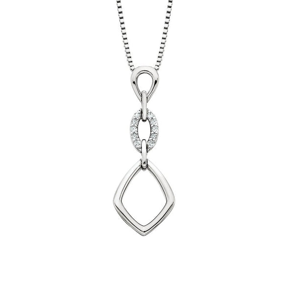 SS Diamond Link Necklace 653-557