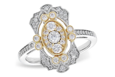 Elegant Two-Tone Diamond Fashion Ring 130-771