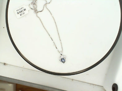 White Sterling Heart Silver Pe