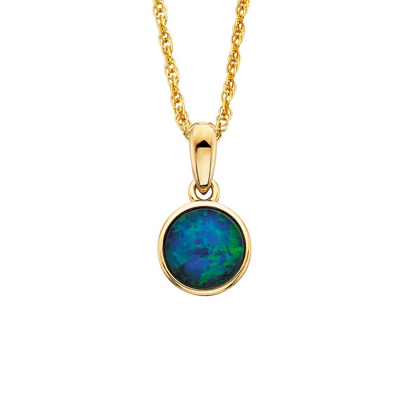Sterling Silver Opal Triplet Necklace 653-506