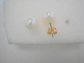 Lady's Yellow 14 Karat Pearl E