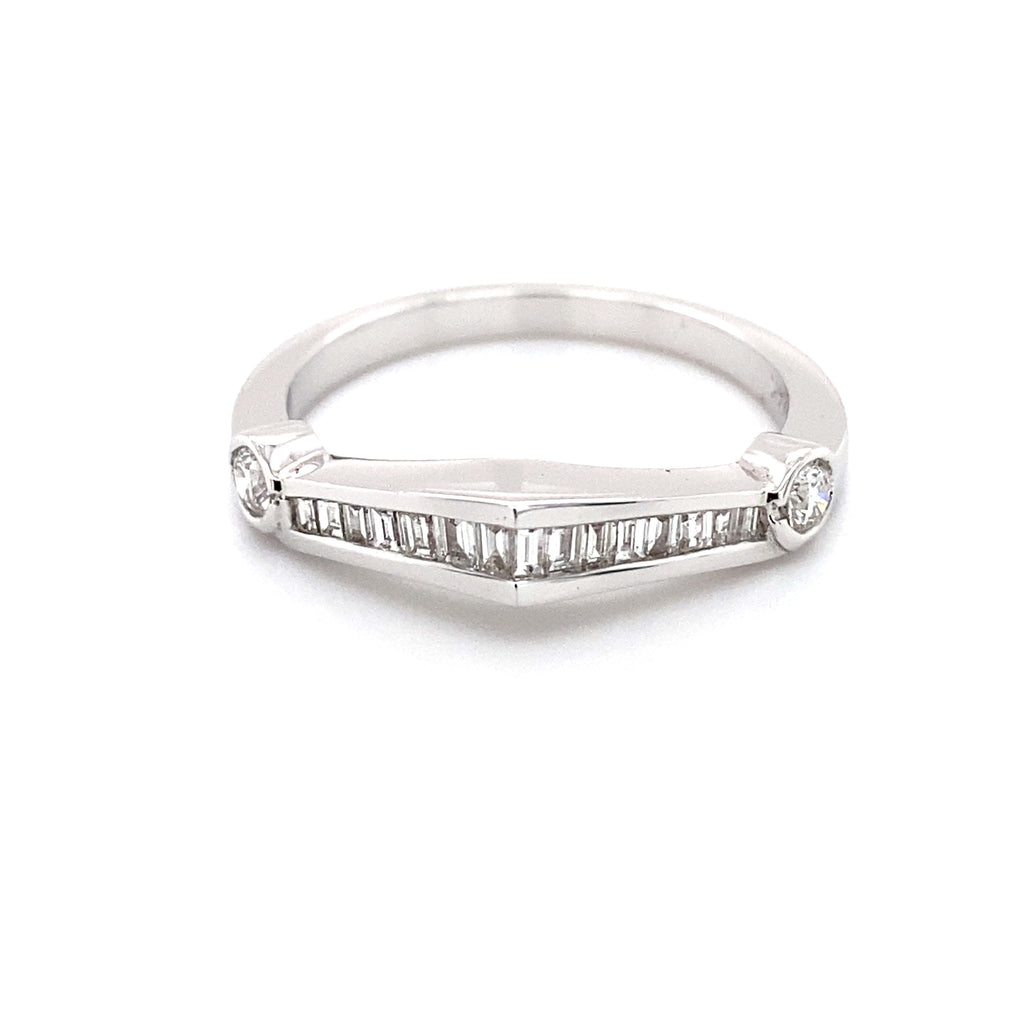 Elegant White Gold Wedding Band 110-414