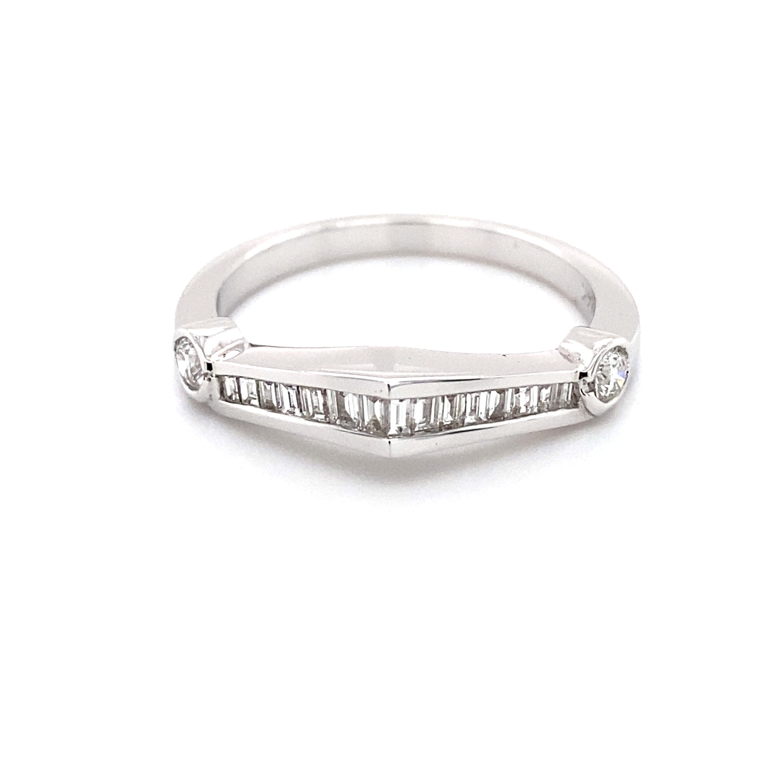 Elegant White Gold Wedding Band 110-414
