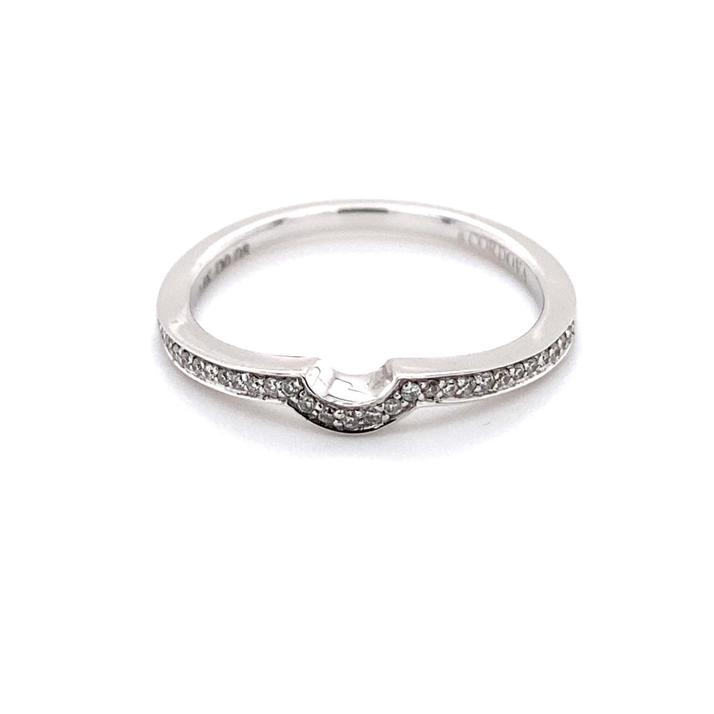 Beautiful Diamond Contour Wedding Band 110-202