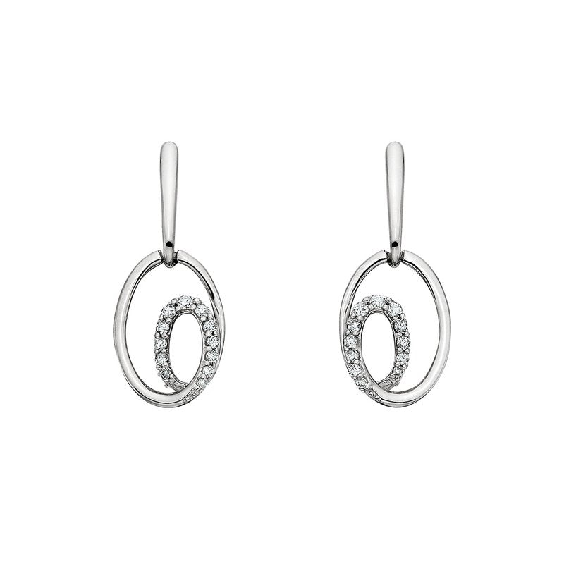 Dangle Swirl Diamond Earrings 645-982