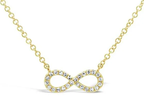 14K Diamond Infinity Necklace 160-1268