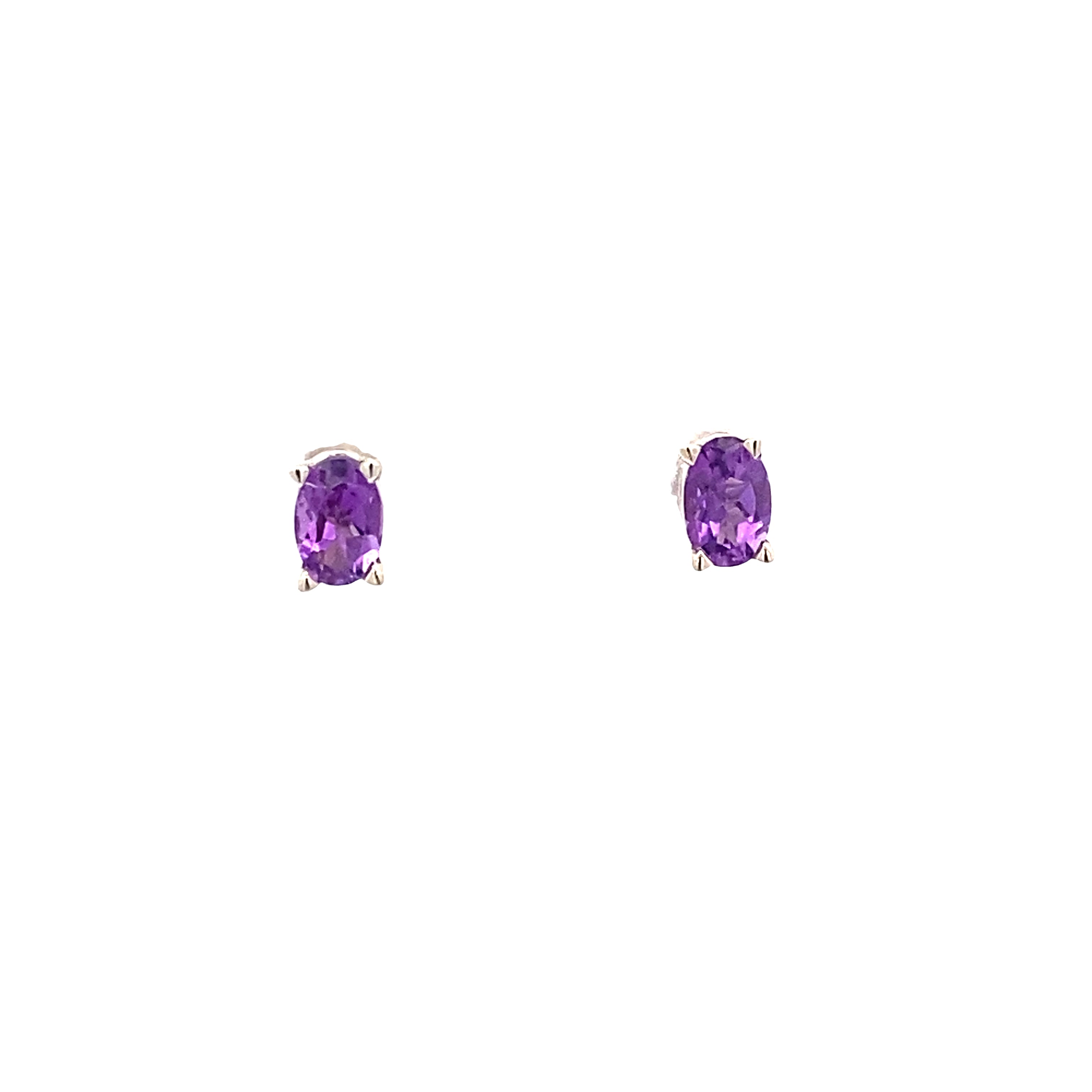 Beautiful Amethyst Stud Earrings 210-688