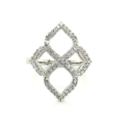 Contemporary White Gold Diamond Fashion Ring 130-731
