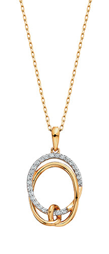 Elegant Yellow Gold Diamond Necklace 160-1224