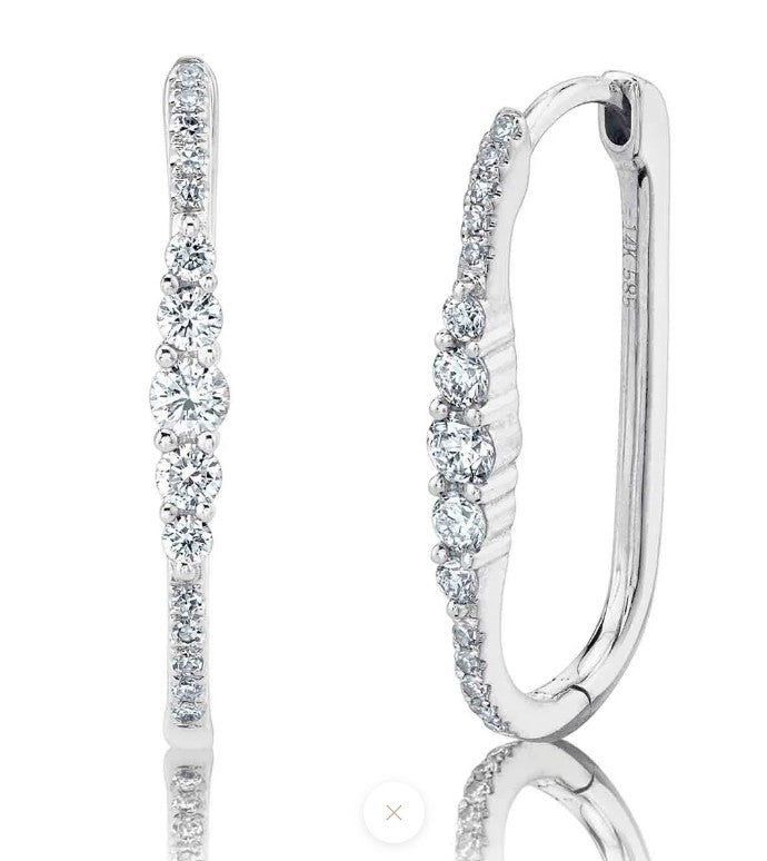 Beautiful Diamond Hinged Hoops 150-1121