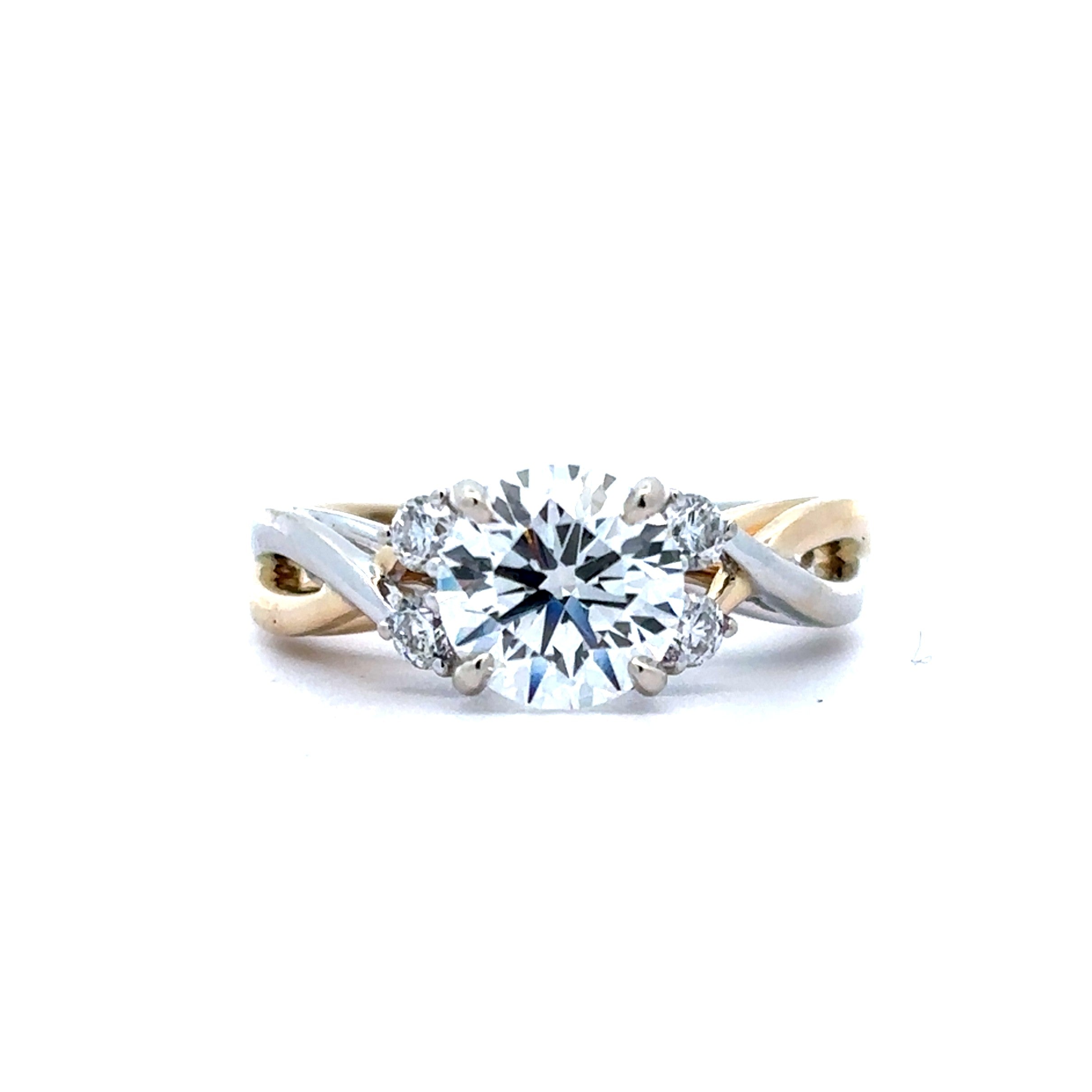 Elegant TwoTone Engagement Ring 100-832