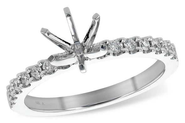 Simple 14k White Gold Diamond Engagement Ring 140-774