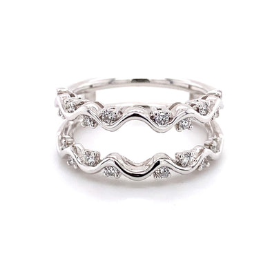 Stunning White Gold Wrap Wedding Band 110-558
