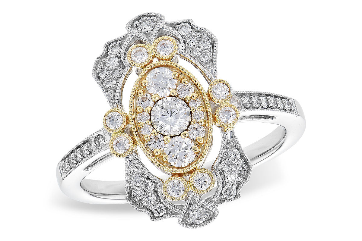 Elegant Two-Tone Diamond Fashion Ring 130-771