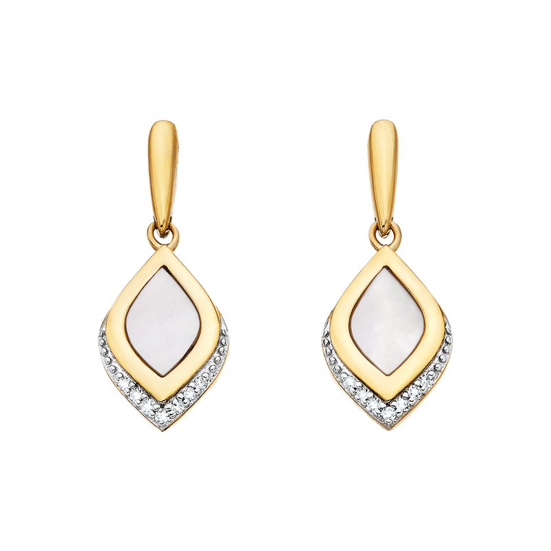 Beautiful Mother of Pearl Teardrop Earrings 645-978