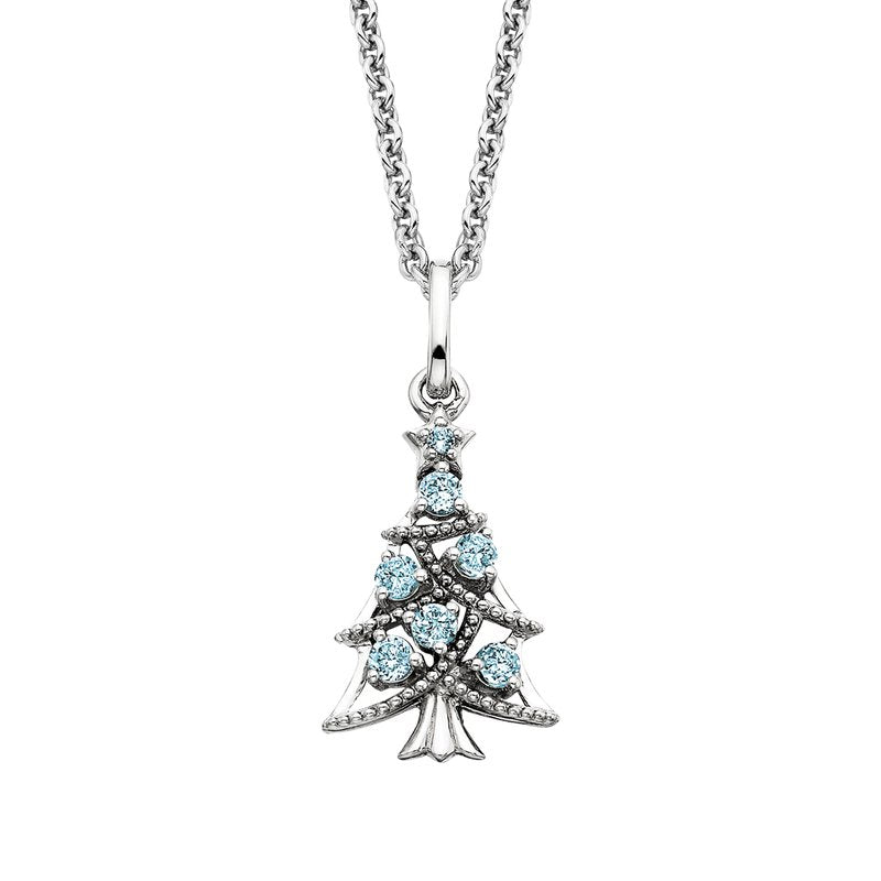 Blue Topaz X-Mas Tree Pendant 653-559