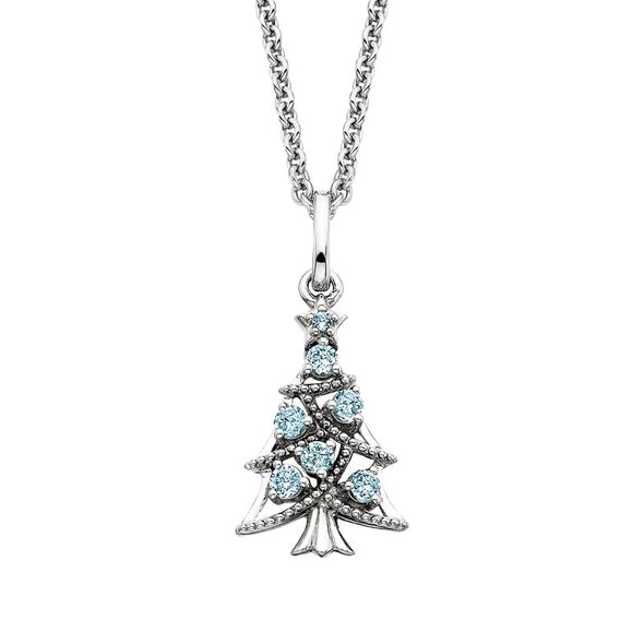 Blue Topaz X-Mas Tree Pendant 653-559