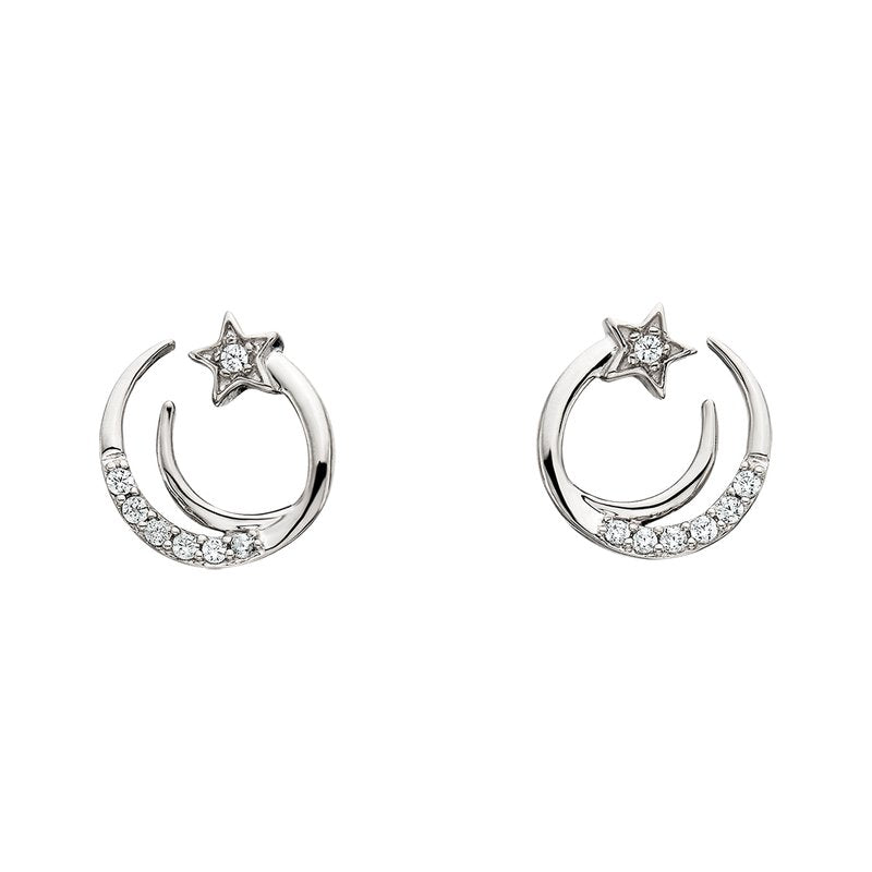 Sterling Silver & Diamond Earrings 645-959