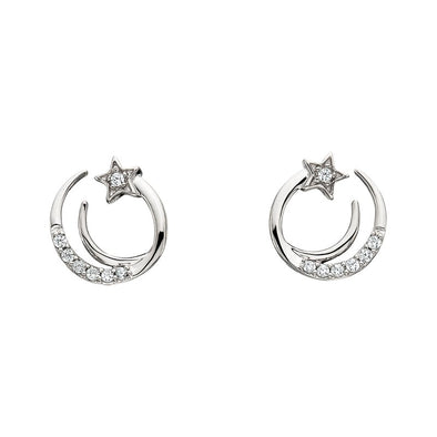 Sterling Silver & Diamond Earrings 645-952