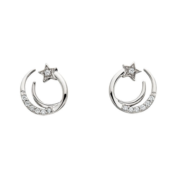 Sterling Silver & Diamond Earrings 645-952