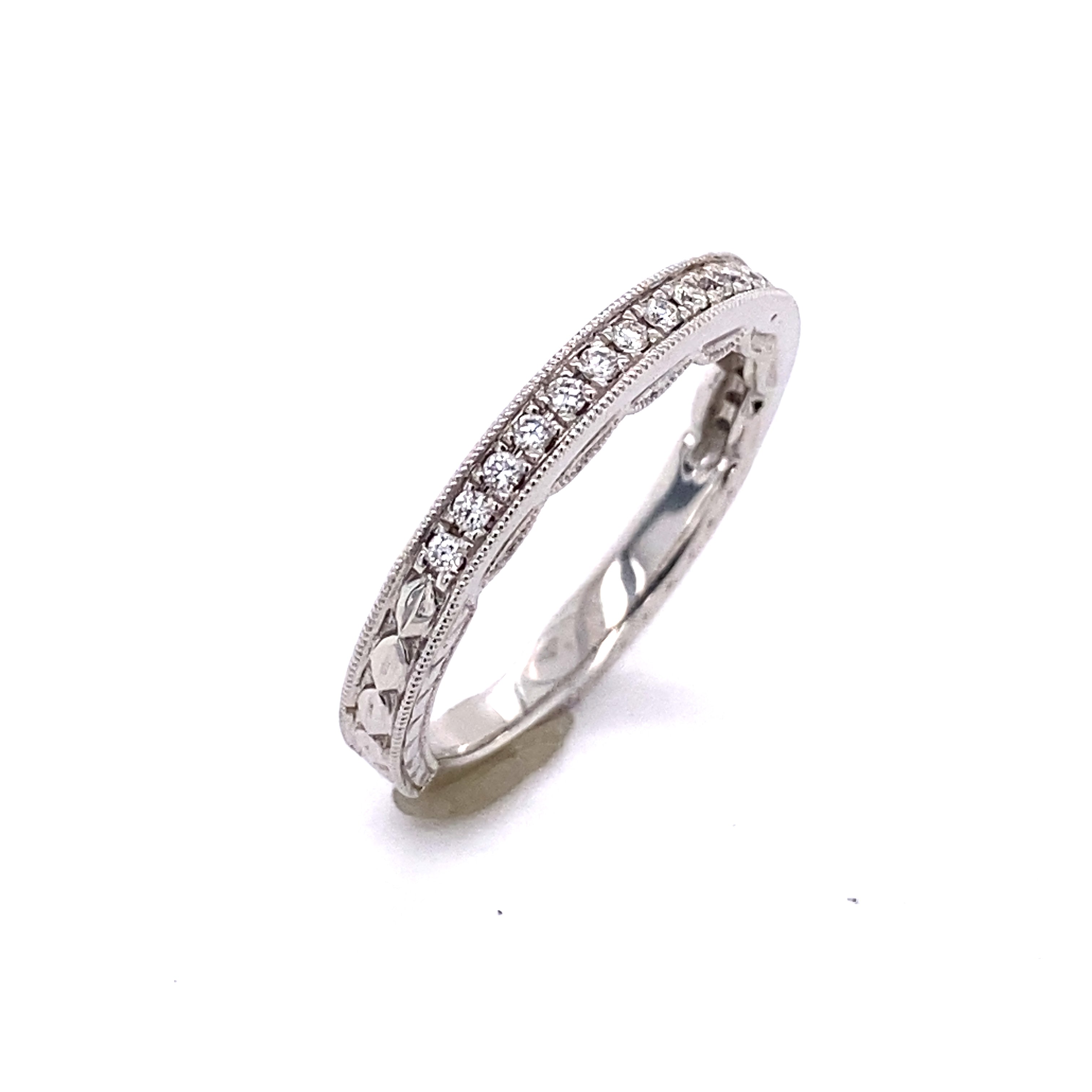 Satin Gypsy 14k White Gold Diamond Anniversary/Wedding Band 120-395