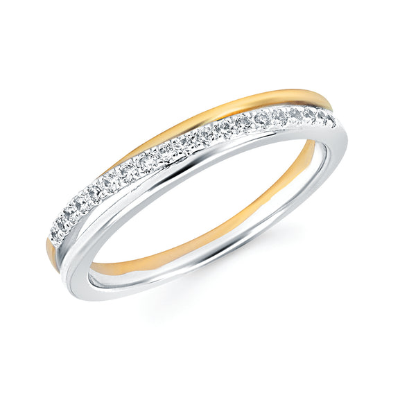 Beautiful Two Tone Diamond Fashion Ring 130-781