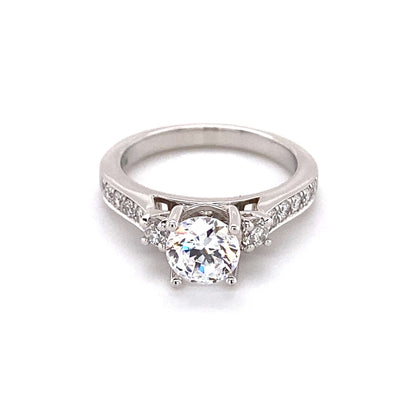 Beautiful White Gold Three Stone Engagement Ring 100-647