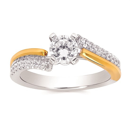 Beautiful Two Tone Engagement Ring 100-750