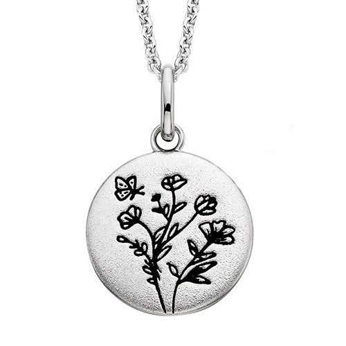 Sterling Silver Mommy Chic Flowers Pendant 653-550