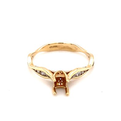 Simple 14k Yellow Gold Engagement Ring 140-619