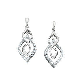 Elegant Diamond Twist Earrings 150-1051