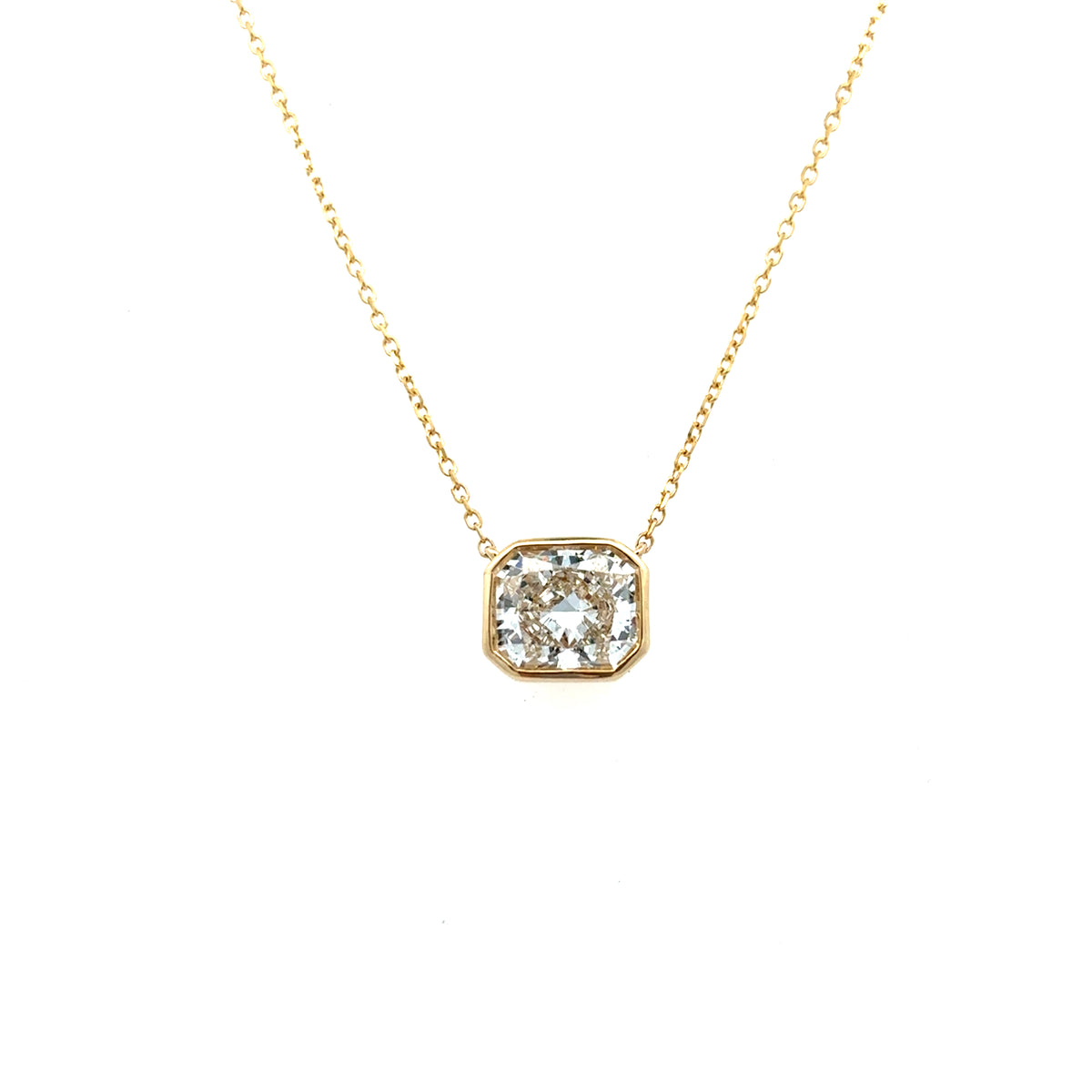 Bezel Set Solitaire Necklace 165-64