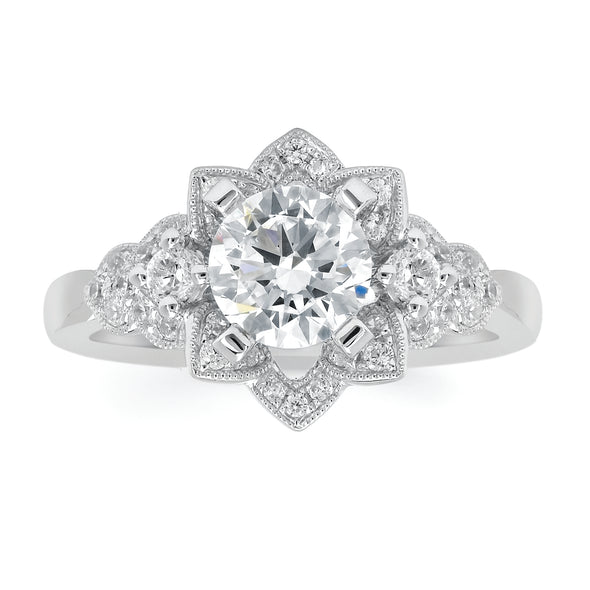 Stunning (LG) Diamond Floral Engagement Ring 100-761